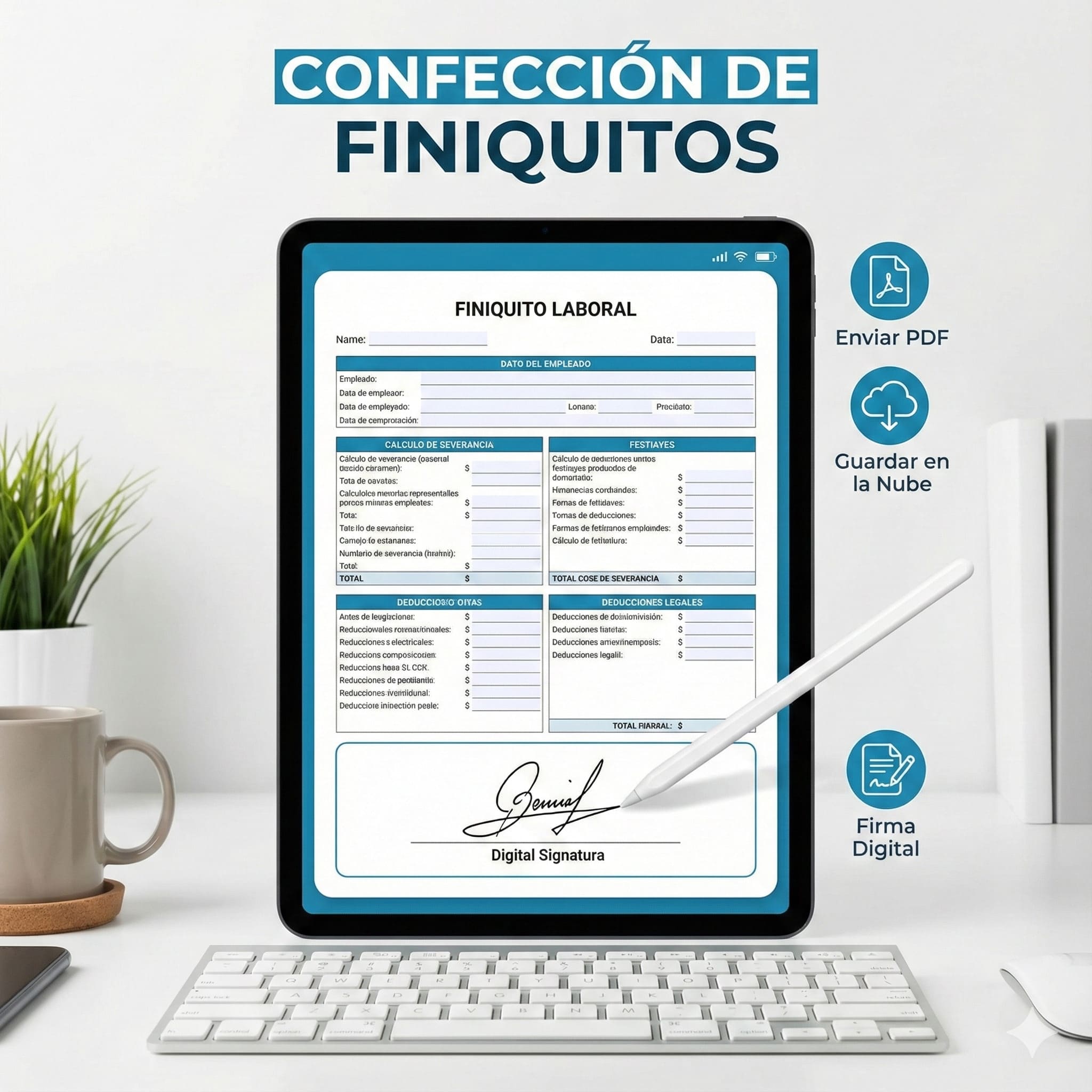 Confección de finiquitos